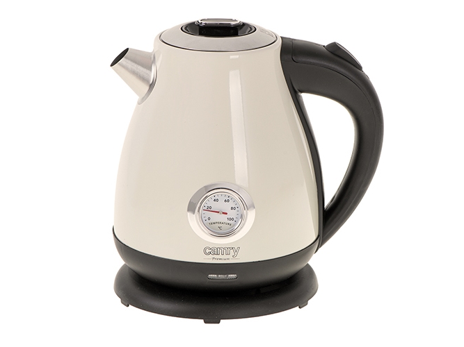 Camry Premium CR 1344C vattenkokare 2200 W 1,7 L med termometer, creme