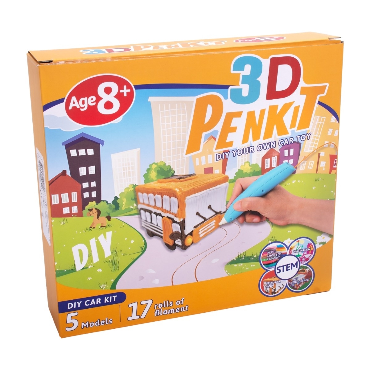 Eletra 3D-penna startpaket, bilar