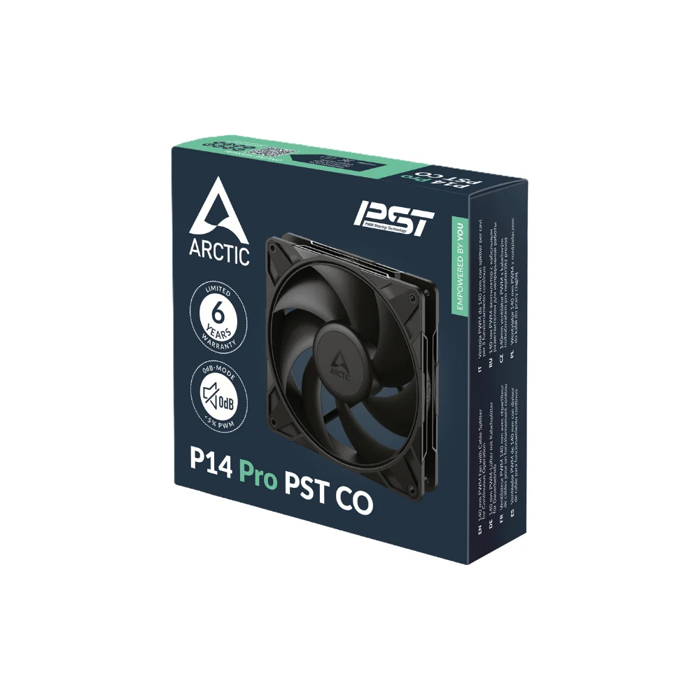 Arctic P14 Pro PST CO fläkt (svart)