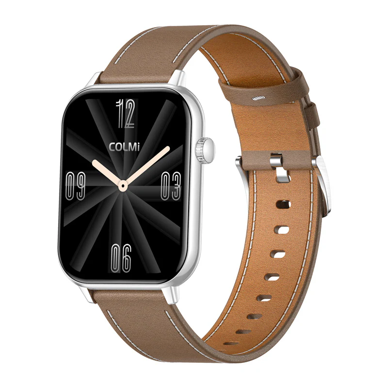 Colmi C28 Smartwatch Brown Leather Strap, bild 4