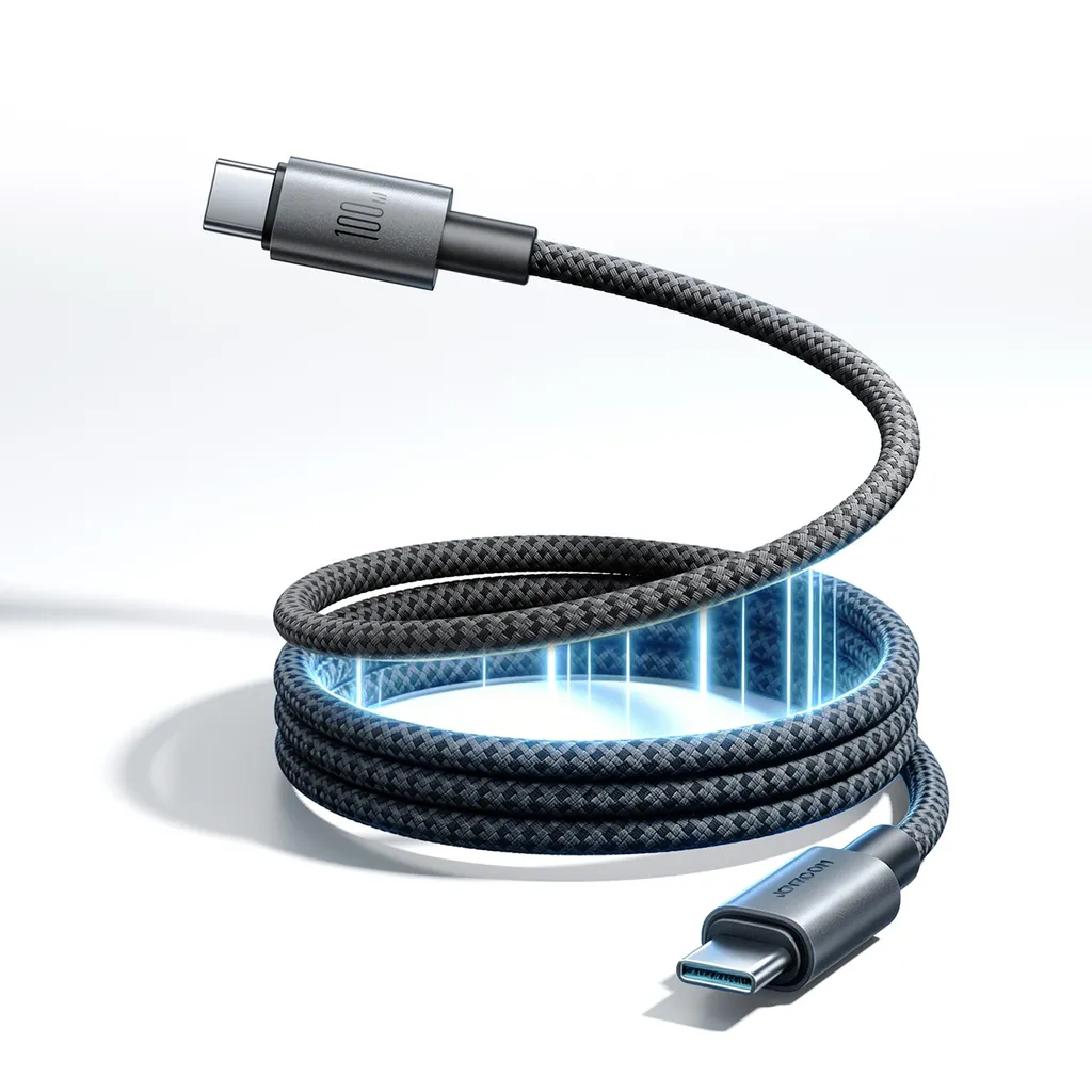 Joyroom MagEase 100W magnetisk självupprullande kabel USB-C till USB-C, 1.2m