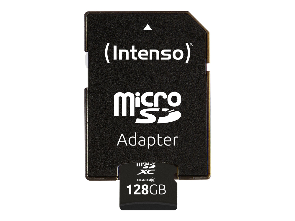 Intenso - Flash-minneskort (microSDXC till SD-adapter inkluderad) - 128 GB - Class 10 - microSDXC
