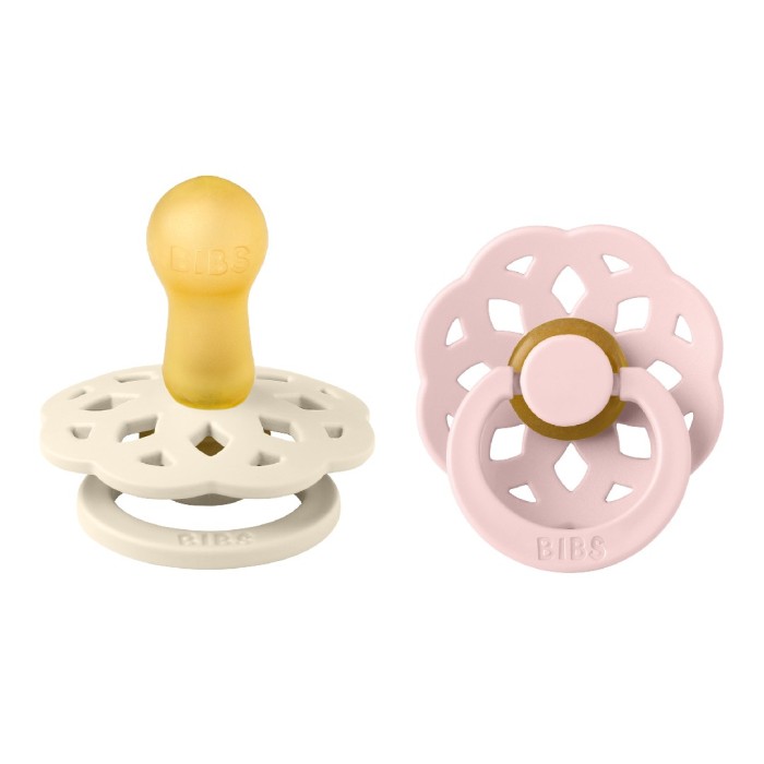 BIBS Pacifier Boheme Latex Ivory/Blossom Size 2 2 st