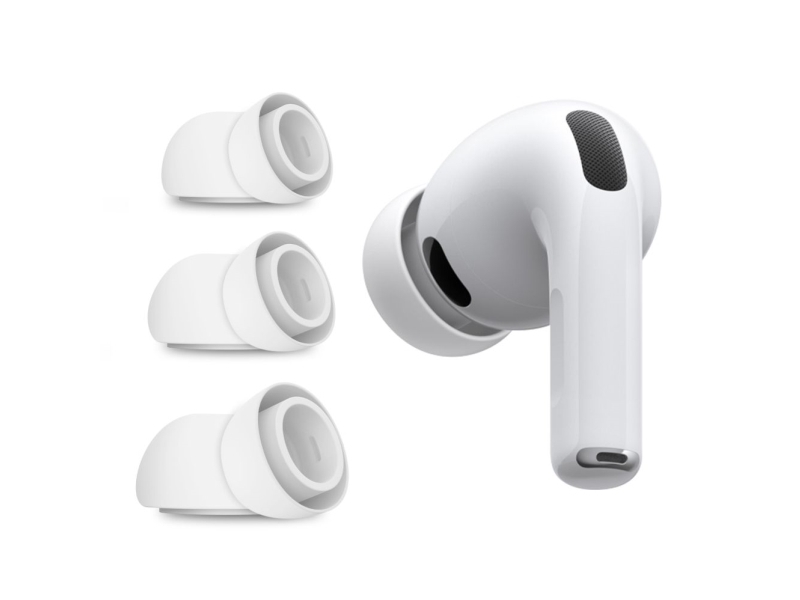 Tech-Protect öronkuddar för AirPods Pro 3 S / M / L 3-pack – vit