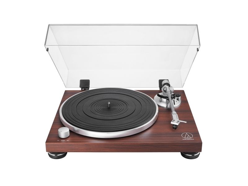 Audio-Technica AT-LPW50BTRW remdriven Bluetooth-skivspelare RIAA-försteg brun