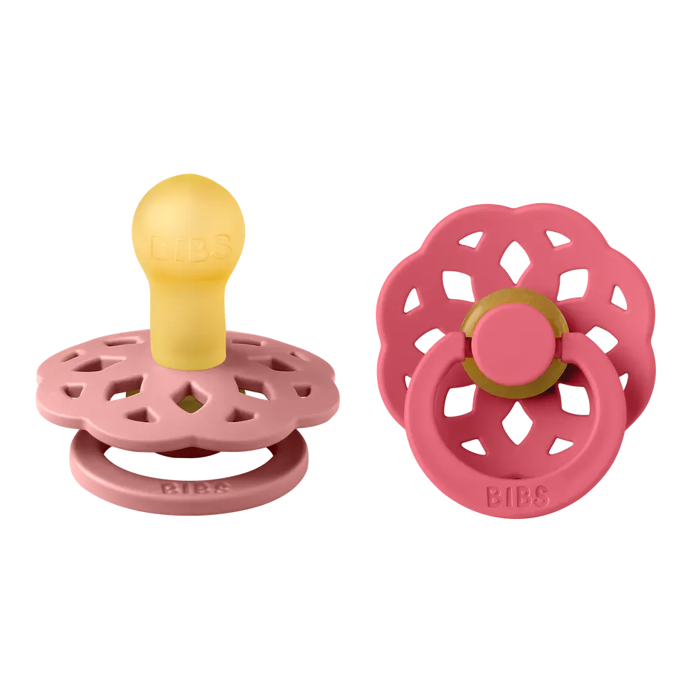 BIBS - Pacifier Boheme 2 PACK - Dusty Pink/Coral - Size 1