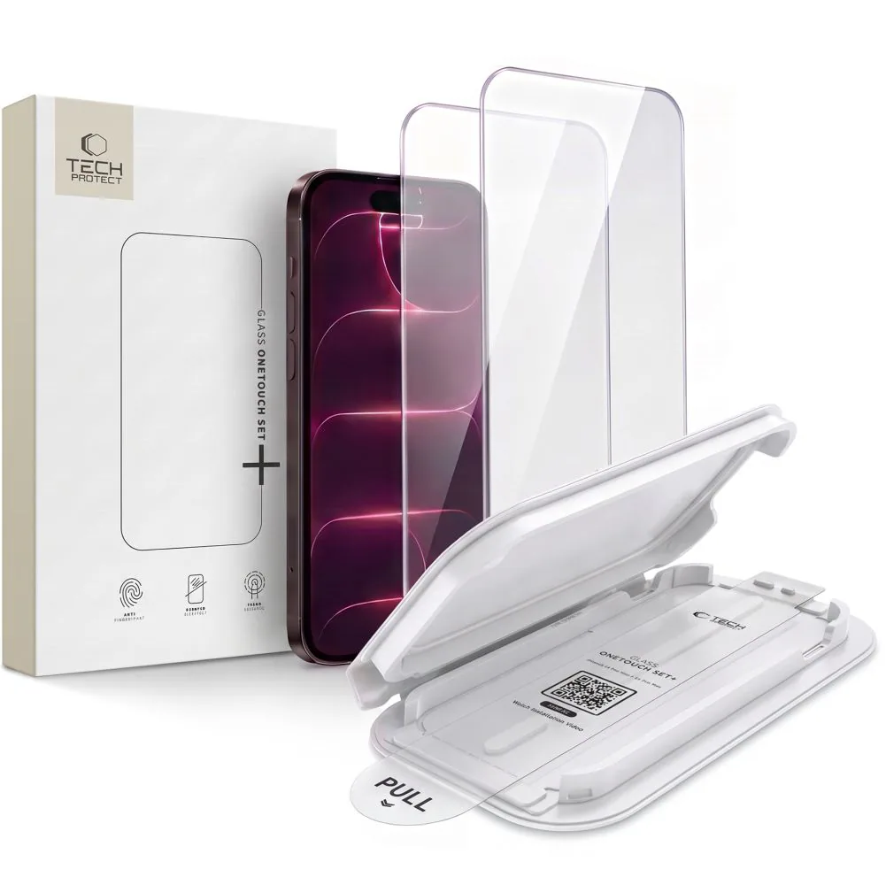 Tech-Protect OneTouch Set+ 2-pack härdat glas för iPhone 18 Pro / 17 Pro