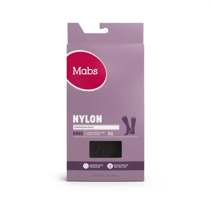 Mabs NYLON KNEE DESIGN BLACK S, 1 par, bild 2