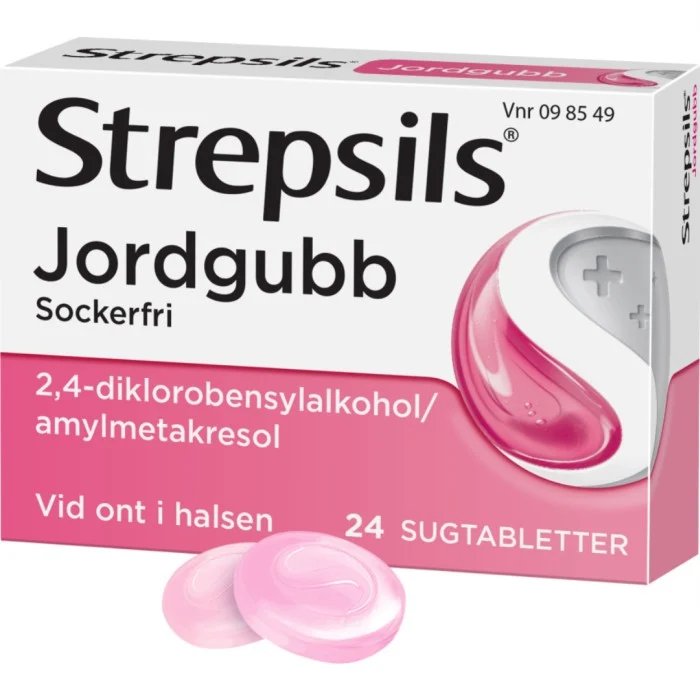 Strepsils Jordgubb Sugtablett 24 st