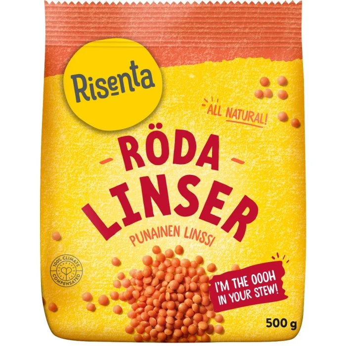 Risenta Linser Röda 500 g