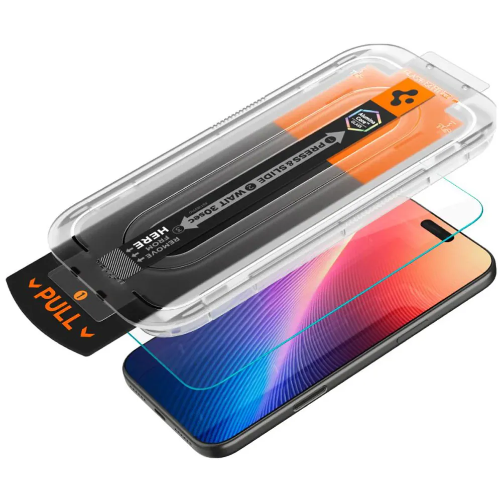Spigen GlastR EZ FIT Pro skärmskydd för iPhone 17 Air / härdat glas / skyddsglas / displayskydd