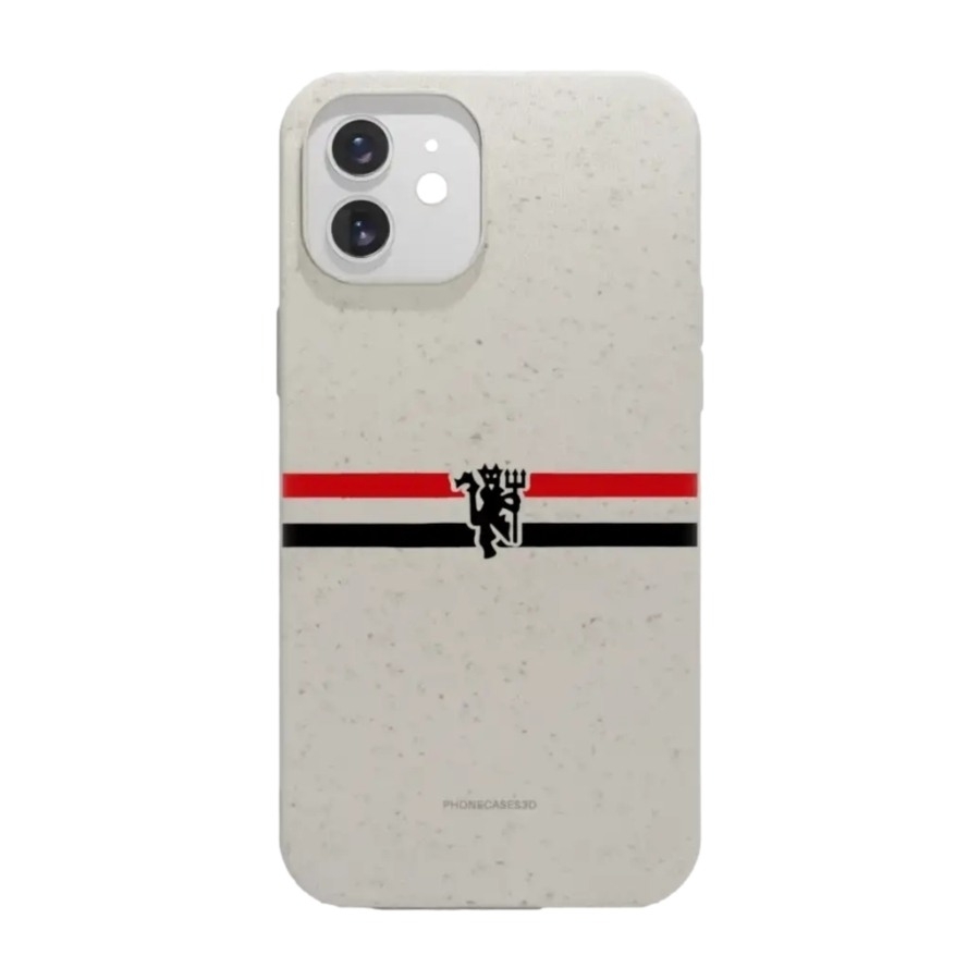 Phonecases3D iPhone 12 Manchester United FC skal tillverkat med Fibriva™, vit
