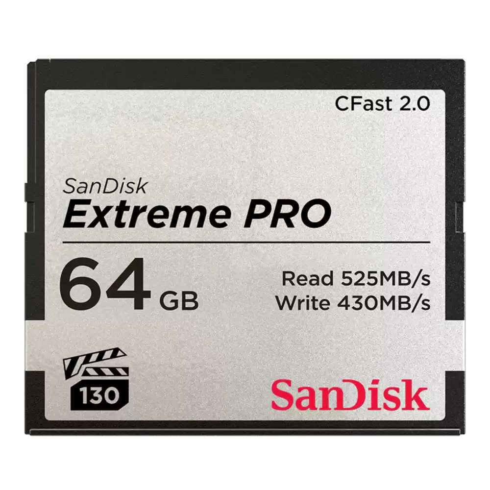 CFast 2.0 64 GB Sandisk Extreme Pro, 515/240 MB/sek