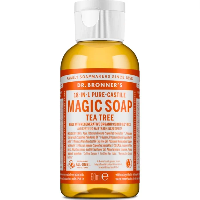 Dr. Bronner's Pure Castille Liquid Soap Tea Tree 60 ml