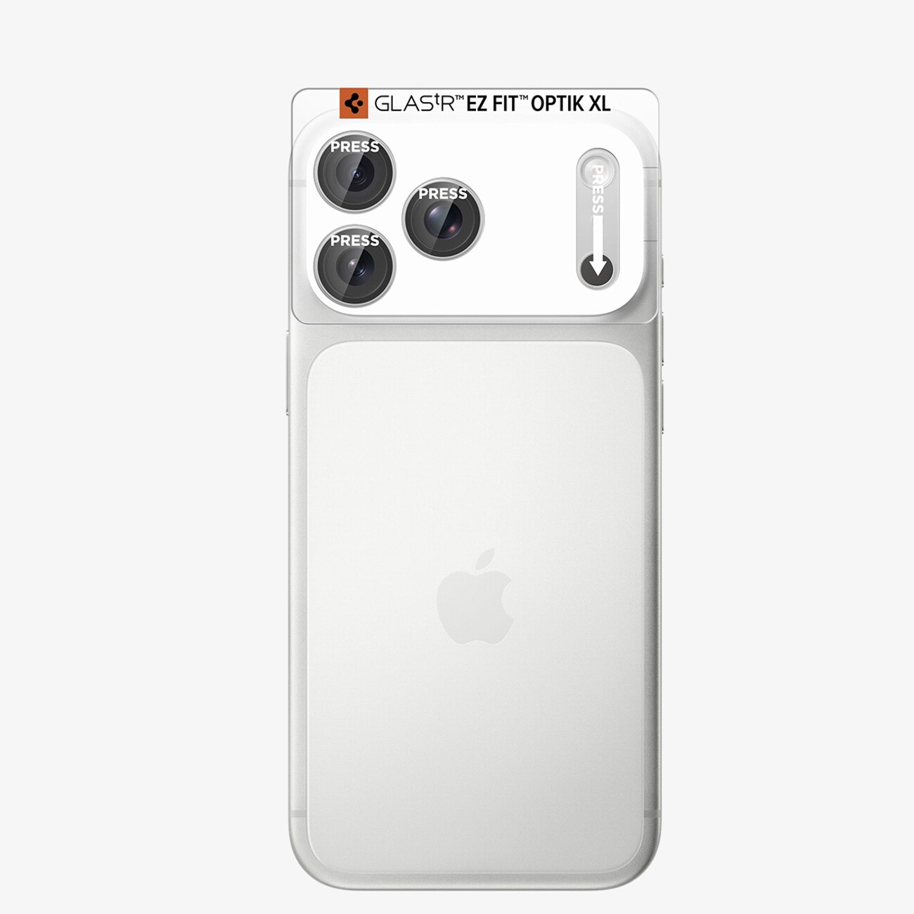Spigen Optik Pro XL GLAS.TR EZ FIT härdat glas till iPhone 18 Pro – silver, bild 2