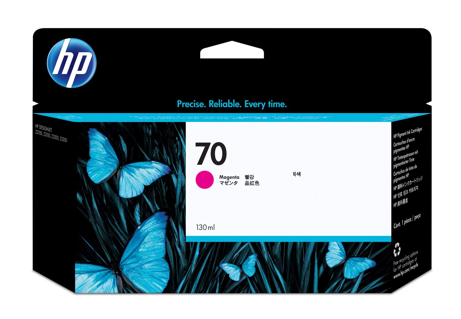 HP nr 70 Magenta (C9453A), 130 ml, DesignJet Z2100/Z3100, bild 4