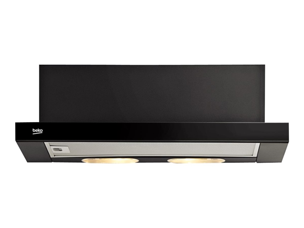 Beko CTB 6250 B - Kåpa - teleskopisk - bredd: 59.8 cm - djup: 28 cm - utsug och cirkulation - svart