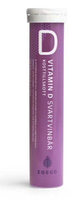 Zoeco Vitamin D Svartvinbär 20 brustabletter