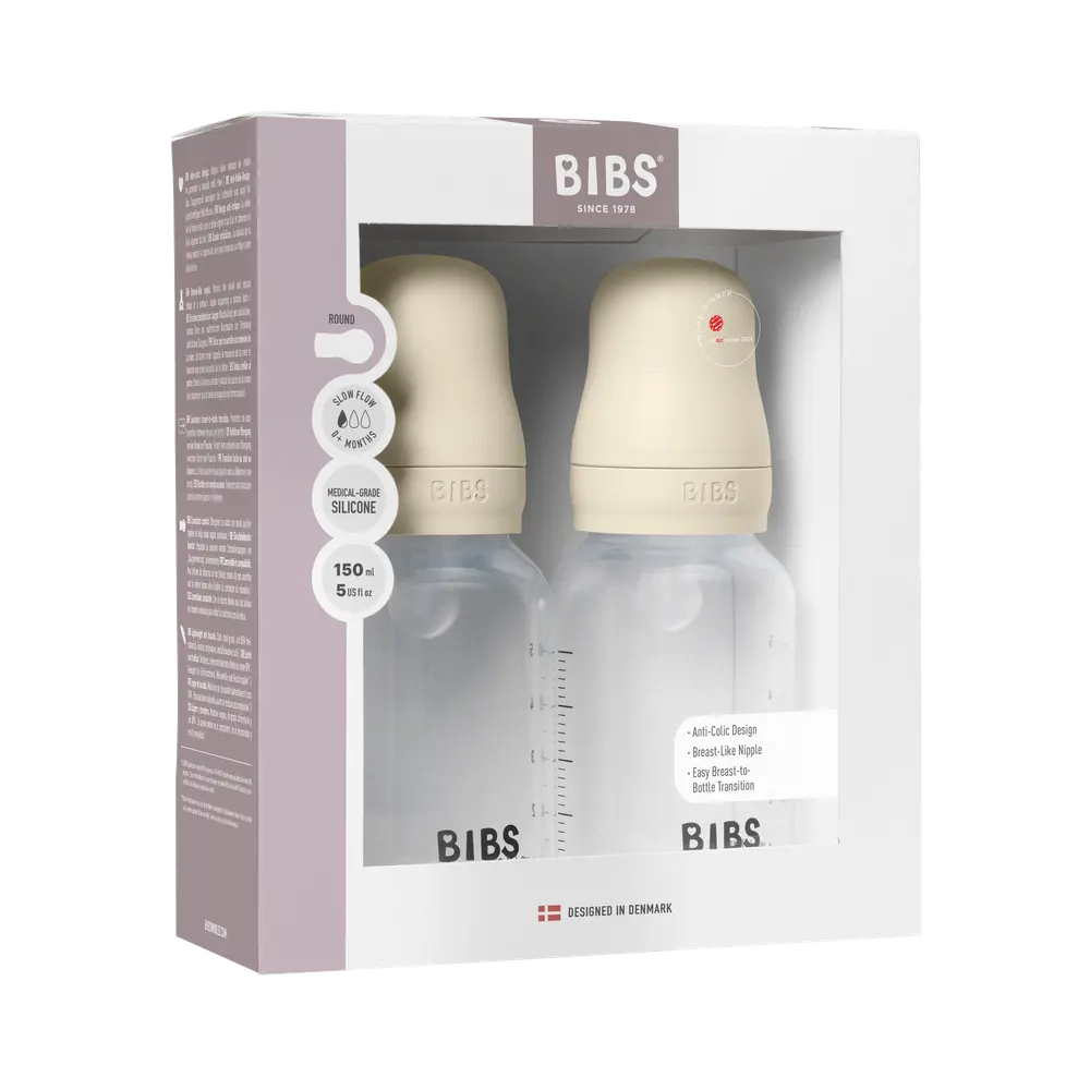 BIBS Nappflaska PP Silikon 150ml Ivory 2p, 2 st, bild 3