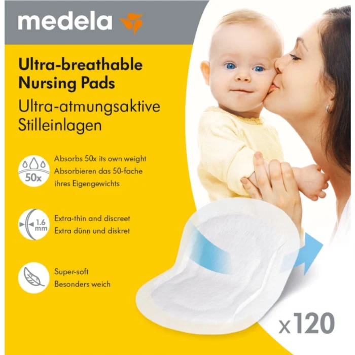 Medela Ultra-andningsbara amningsinlägg, 120 st