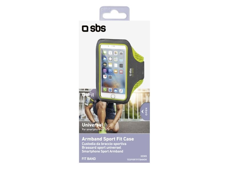 SBS TESPORTFITBANDK, Armbands skydd, Varje varumärke, 12,7 cm (5), Gul