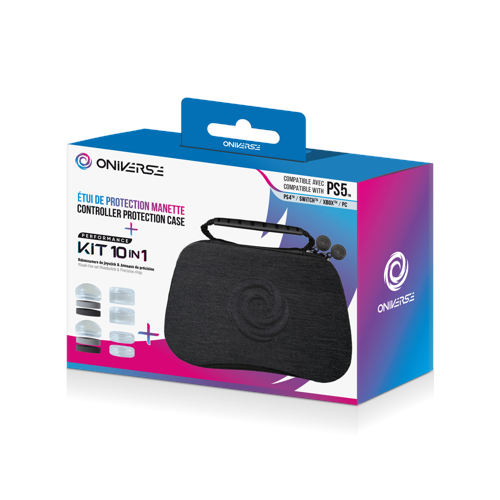 Oniverse Controller Case With 10 Accessories 4 Rings + 6 Silicon Cap - Grey