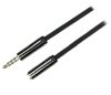 DELTACO Audiokabel 3,5mm ha-ho 4-pin Svart 0,5m