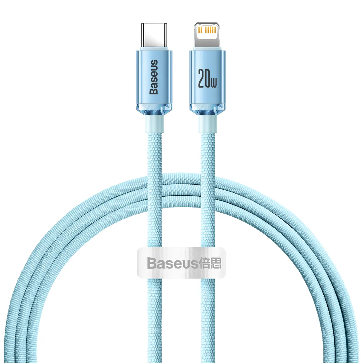 Baseus USB-C till Lightning kabel 20W PD, 1.2m - Blå