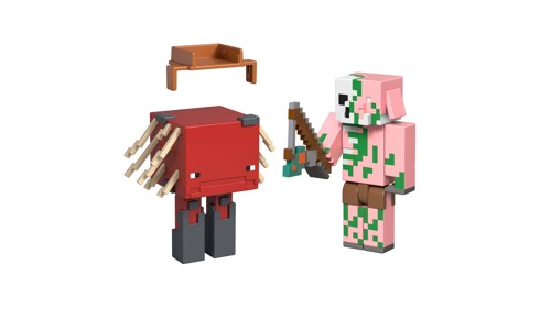MINECRAFT CORE FIGURE 2-PACK -Zombified Piglin & Minecraft Strider, bild 3