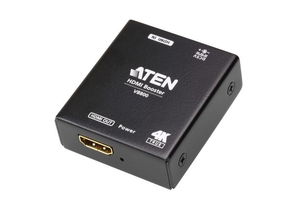 Aten True 4K HDMI-booster (4K@20 m), Sändare och mottagare för AV-utrustning, 20 m, Kabel, Svart, HDCP