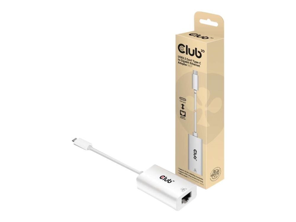 Club 3D CAC-1519 - Nätverksadapter - USB-C 3.2 Gen 1 - Gigabit Ethernet