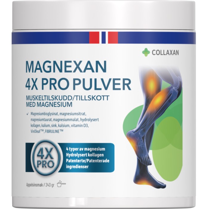 Collaxan Magnexan 4X Pro Pulver, Apelsin, 240 g