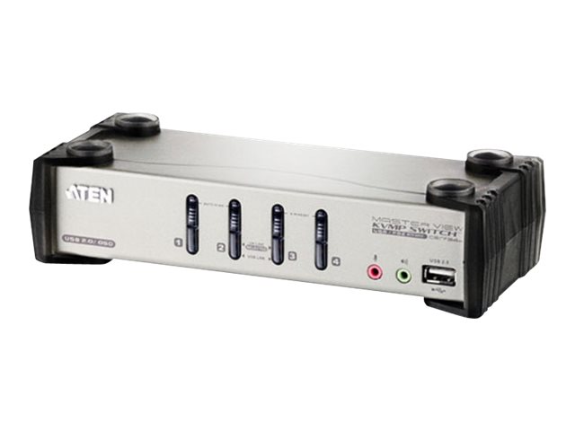 ATEN CS1734B - Omkopplare för tangentbord/video/mus/ljud/USB - 4 x KVM/ljud/USB - skrivbordsmodell