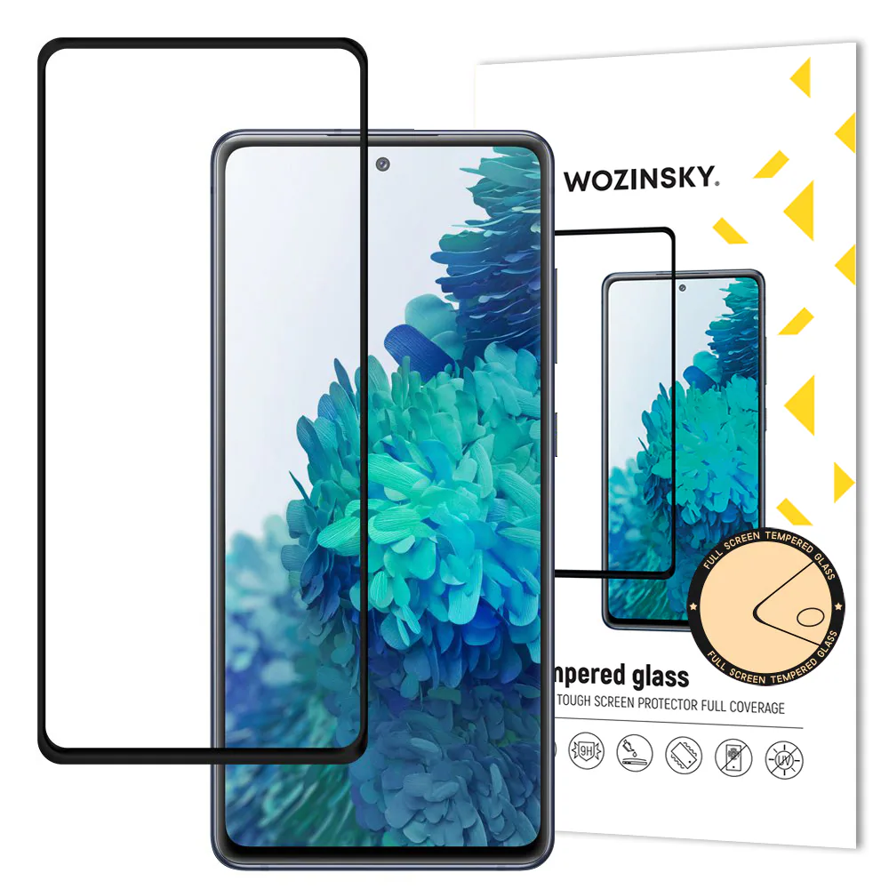 Wozinsky Härdat glas Super tufft skärmskydd Case Friendly för Samsung Galaxy S20 FE - Svart