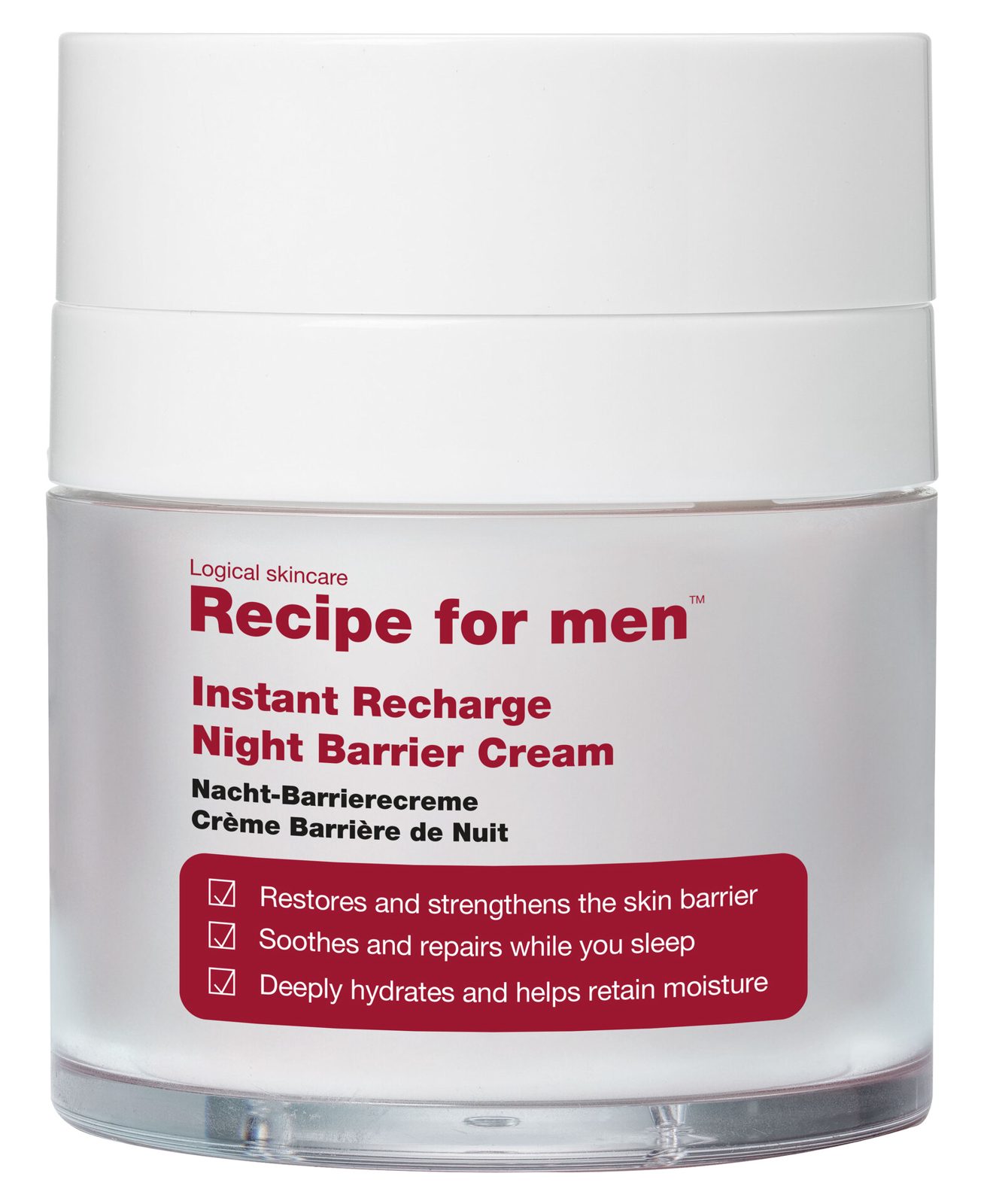 Recipe for men Instant Recharge Night Barrier Cream 50 ml