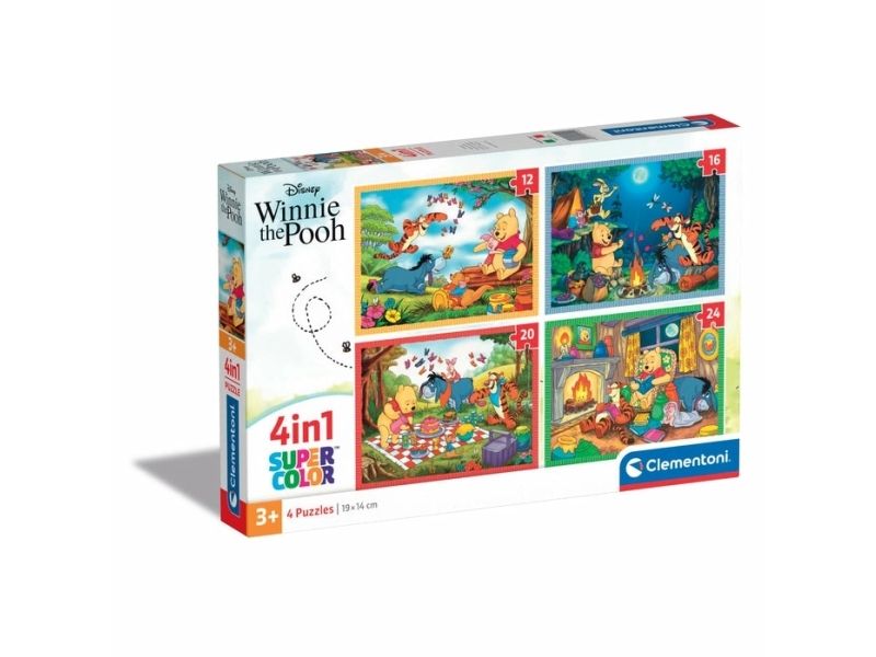 Clementoni CLE pussel 4in1 SuperColor Nalle Puh 21514