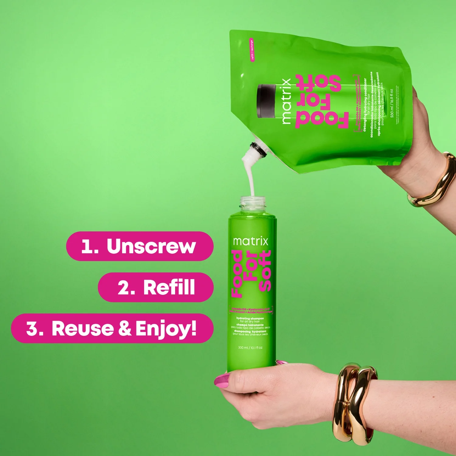 Matrix Food For Soft Refill Shampoo 500 ml, bild 2