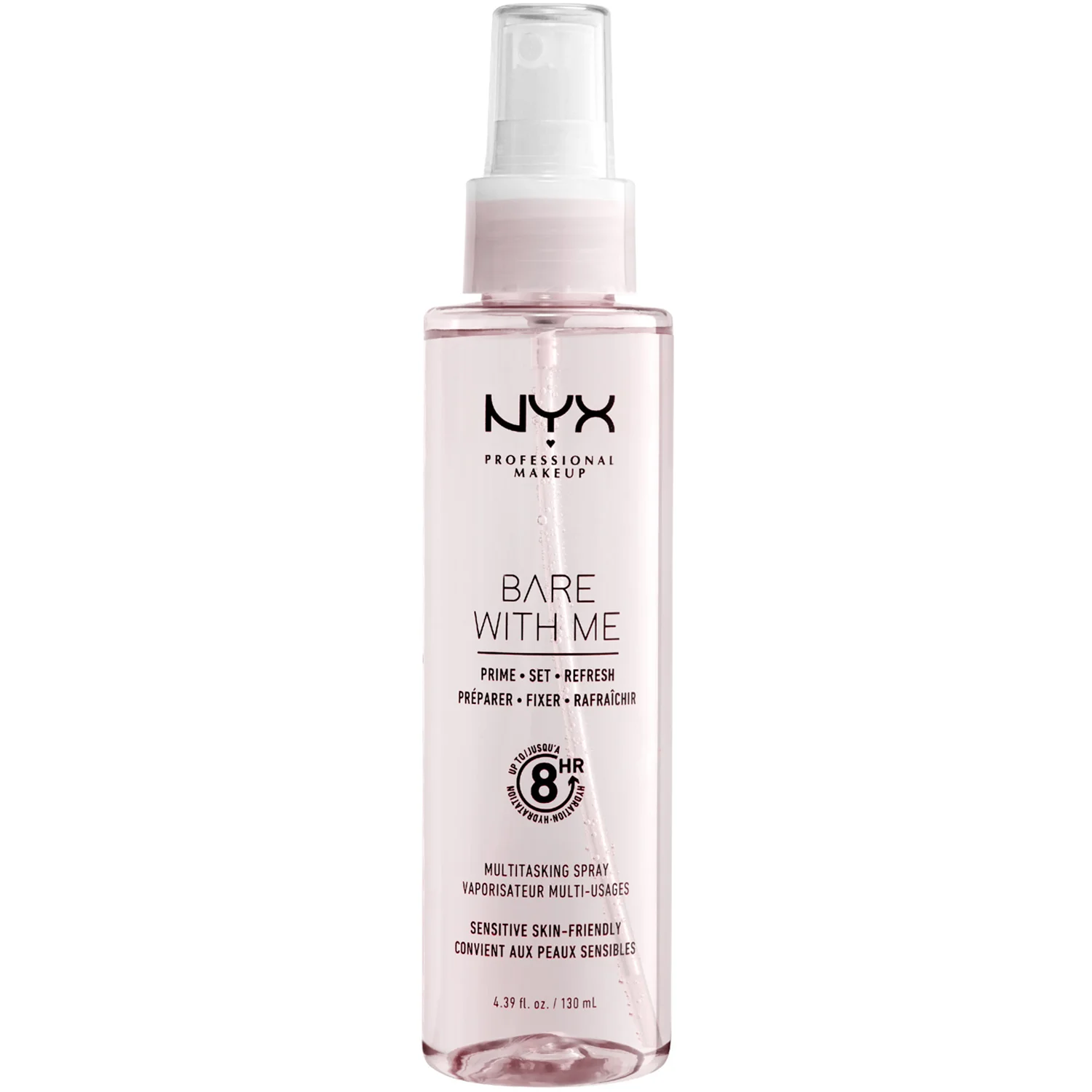 NYX Professional Makeup Bare With Me Prime Set Refresh Multitasking Spray Translucent 130 ml