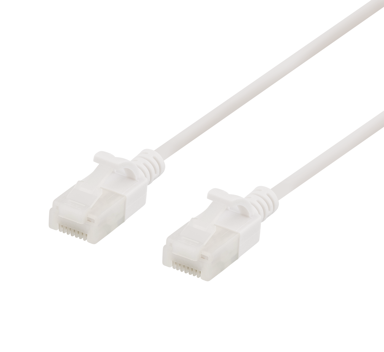 DELTACO TP-kabel Cat6a Tunn Rund U/UTP Vit 1m, bild 3
