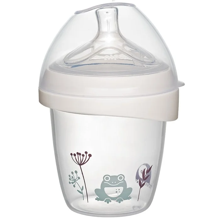 Nip First Moments Flaska PP Wideneck Silikon 150 ml Groda Onesize 0m+ S