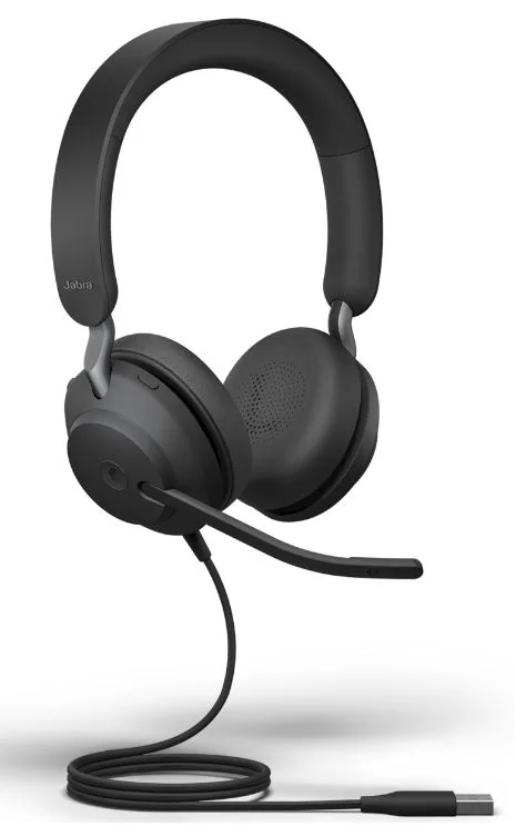 Jabra Evolve2 40 SE MS Stereo Headset, USB-C/A, svart