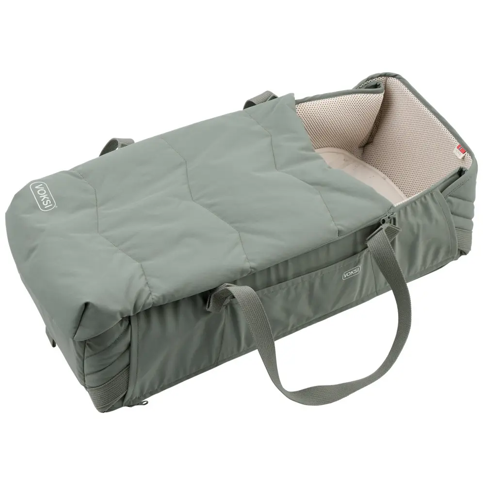 Voksi Carry Me mjuklift/babynest, meadow green leaf
