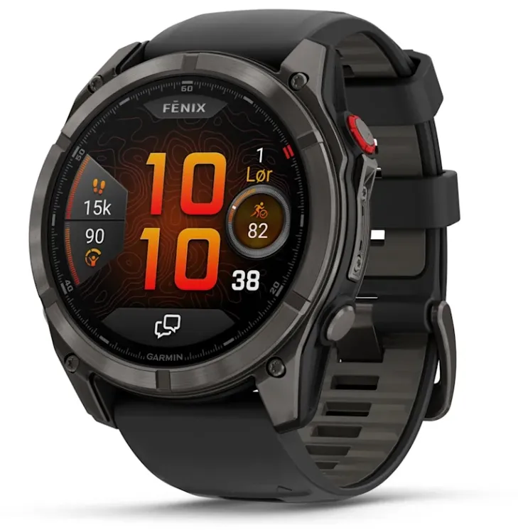 Garmin fenix 8 Pro – 51 mm, AMOLED, Sapphire, Carbon DLC titanium with silicone band