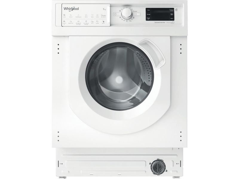 Whirlpool BI WDWG 751482 EU N, Frontmatad, Inbyggd, Vit, Vänster, 5 kg, 1400 RPM, bild 2