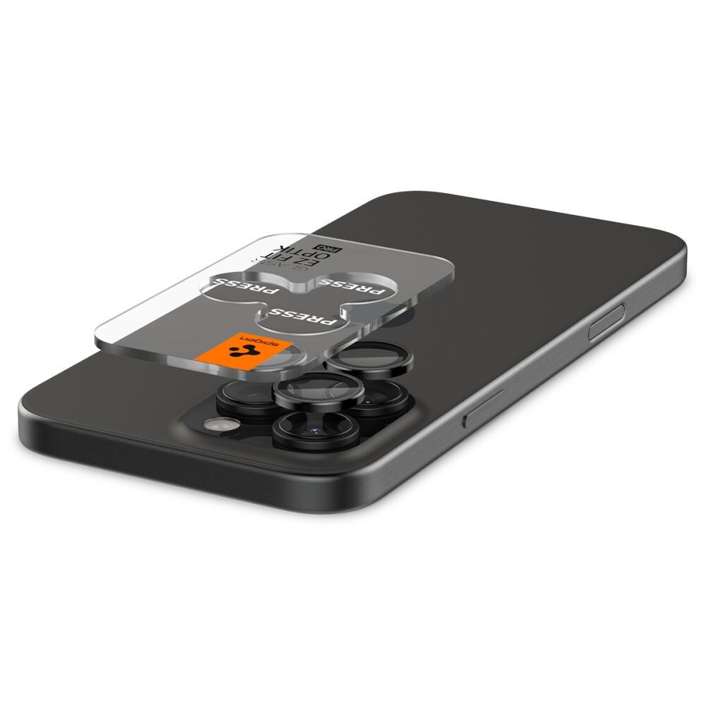 Spigen Glas.tR EZ Fit Kameraskydd för iPhone 14-17 Pro/Pro Max - Svart, 2 st., bild 2