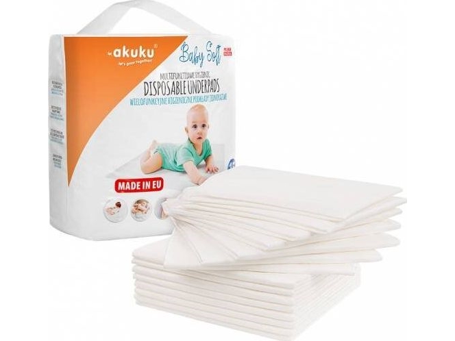 AKUKU A0500 engångs babyunderlägg 40x60 15 st