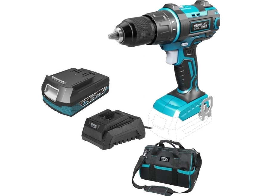 Borr-/skruvdragare Dedra DED7019 18 V – 1× batteri 2 Ah