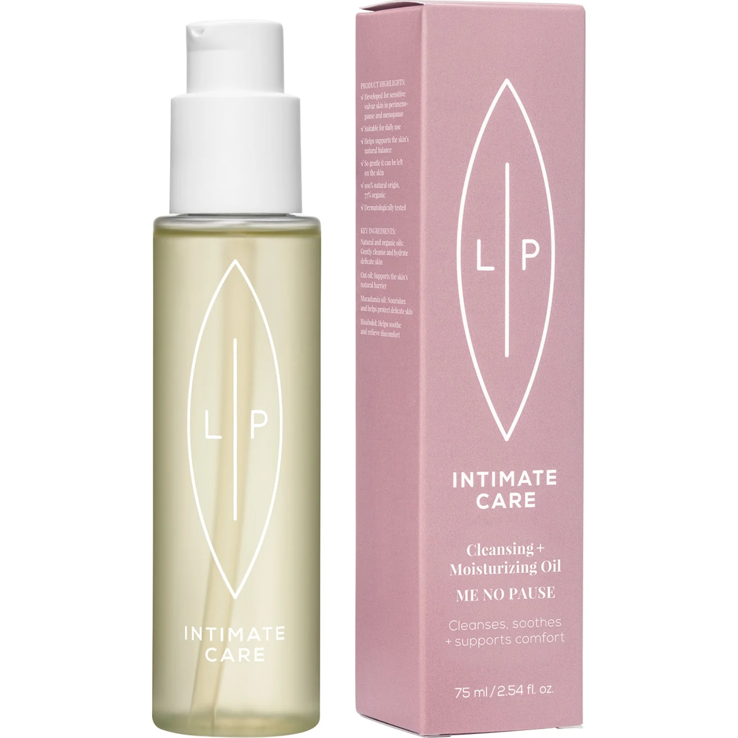Lip Intimate Care Cleansing + Moisturizing Oil ME NO PAUSE, 75 ml