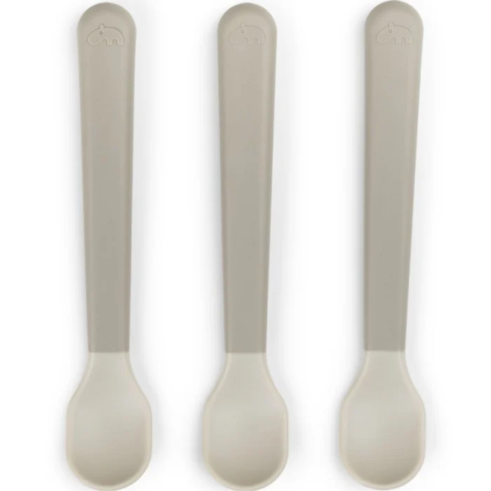 Done by Deer Foodie Easy-Grip Baby Spoon 3-pack, Sand