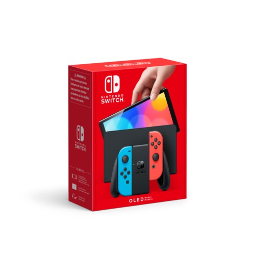 Nintendo Switch OLED Spelkonsol Neonröd / neonblå